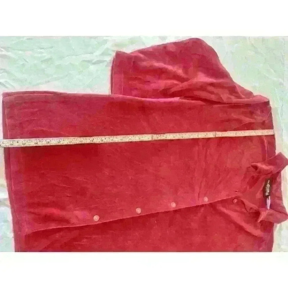 Sag Harbor Red Long Sleeve Round Neck Pearl Look Button Up Cardigan Womens 2X - Picture 2 of 6